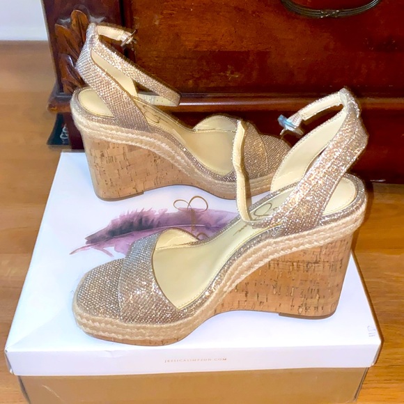 Jessica Simpson sparkle mesh platform BNIB - Picture 1 of 8